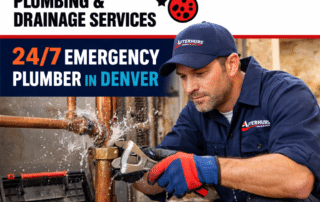 Emergency plumber repairing leaking copper pipe indoors